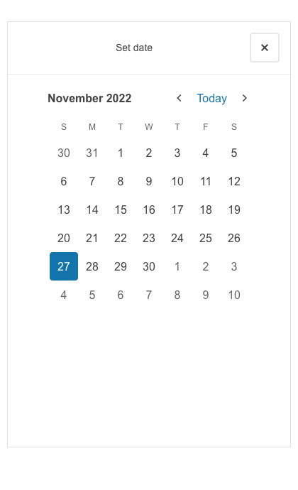 DatePicker Adaptive Rendering