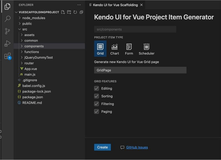 Vue VS Scaffolder